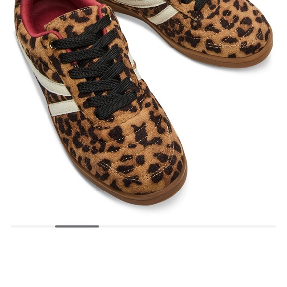 Steve Madden Brown and White Sneakers with Leopard Print - Picture 2 of 6